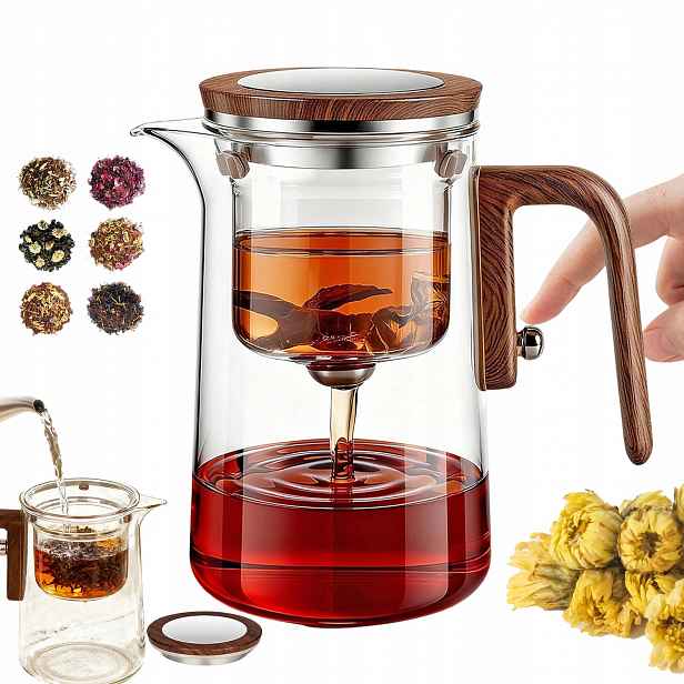 Skleněný hrnek na čaj Bedee Magnetický s filtrem 800 ml Zavařovač