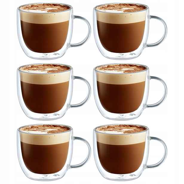 Termosklenice na čaj a kávu Latte Sanremo 350 ml x 6