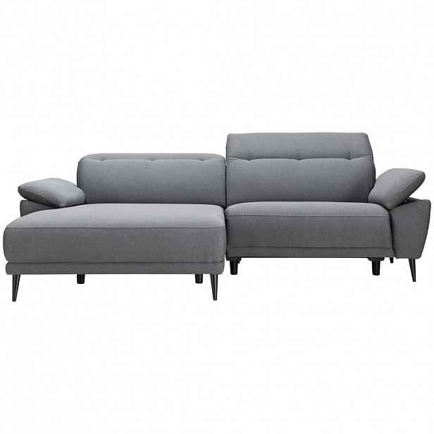 MID.YOU ROHOVÁ SEDAČKA, textil, světle šedá