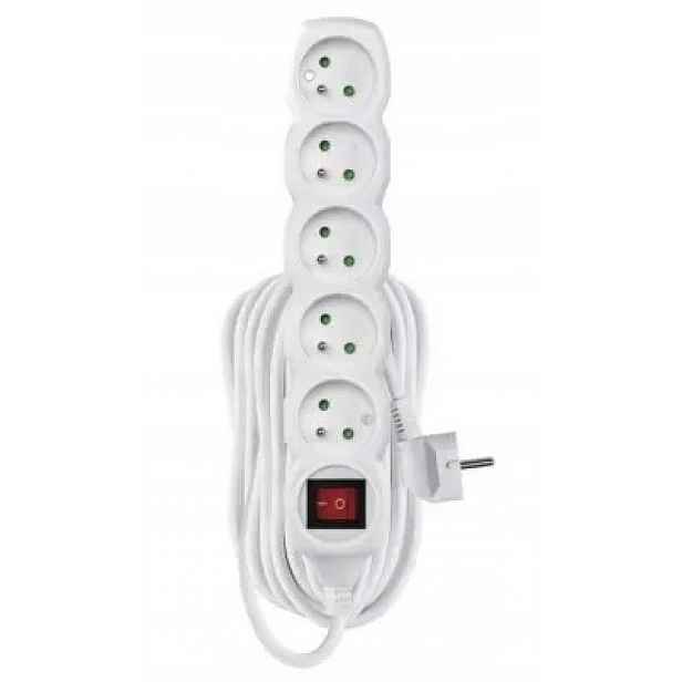 Prodlužovací Kabel S Vypínačem 10 M, 5 Zásuvek