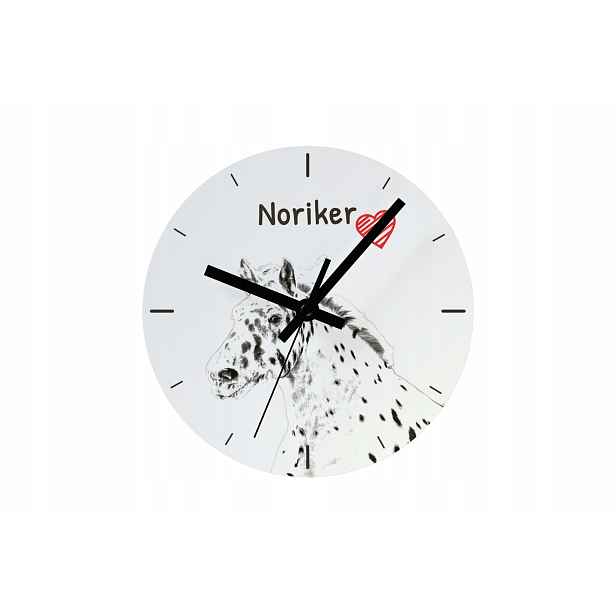 Kůň Noriker hodiny s koněm závěsné a stojící, personalizace fotografií