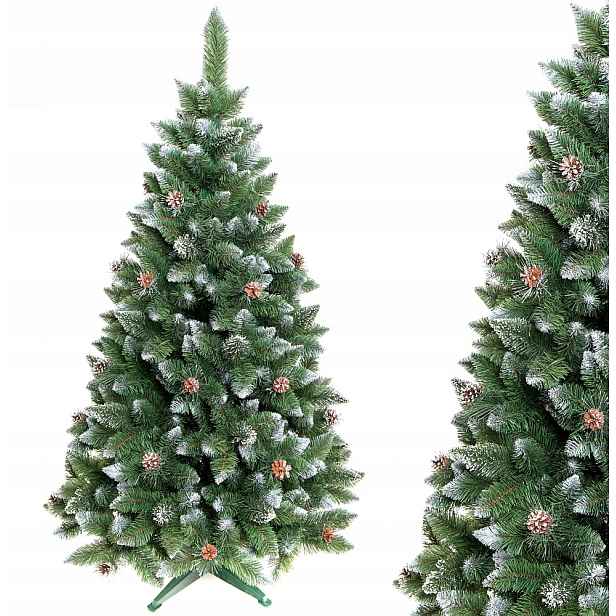 Umělý Vánoční Stromeček Borovice Diamantová Hustá 150 cm Stojan