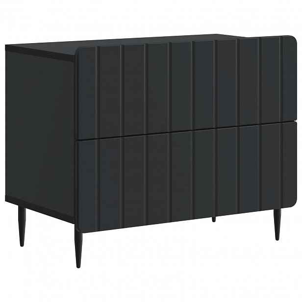 vidaXL Noční skříňka Černá 62 x 34,5 x 49,5 cm Kompozitní dřevo