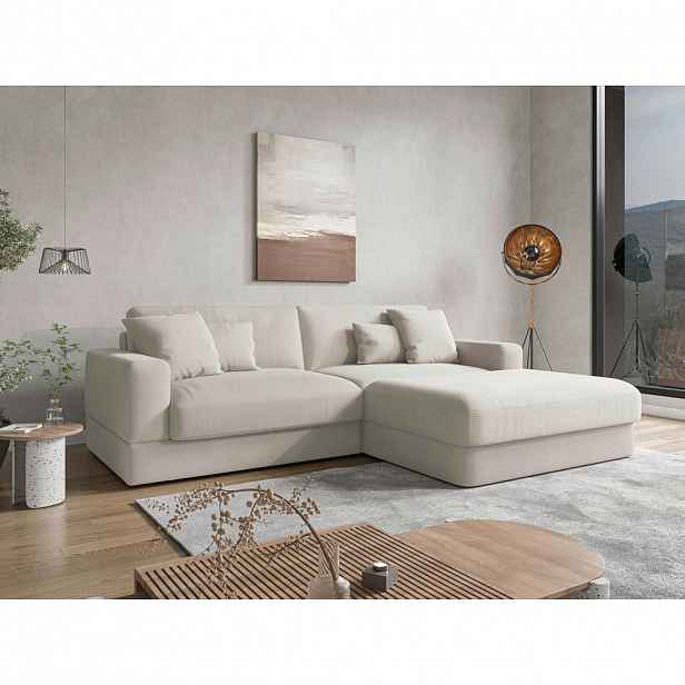 Sit & More ROHOVÁ SEDAČKA, textil, slonovinová