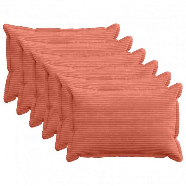 vidaXL Povlak na polštář 6 ks HOUTEN Červená oranžová 30 x 50 cm
