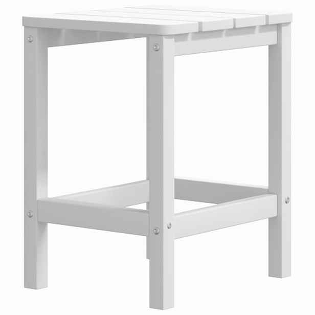 vidaXL Zahradní stolek Adirondack bílý 38 x 38 x 46 cm HDPE