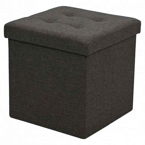 Carryhome SEDACÍ BOX, textil, kompozitní dřevo, 38/38/38 cm
