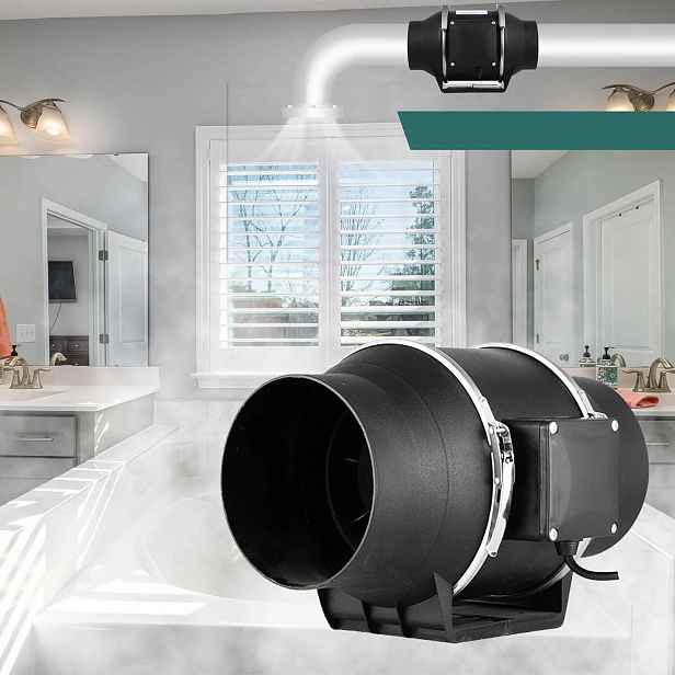 Kanálový ventilátor 220 m³/h domácí koupelnový odtahový, výkonný, tichý, 100 mm