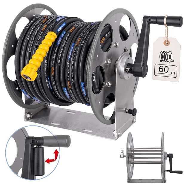 Nerezový buben hadice 60 m DN8 pro myčku Karcher Hd Hds Kranzle M22 Inox 250B