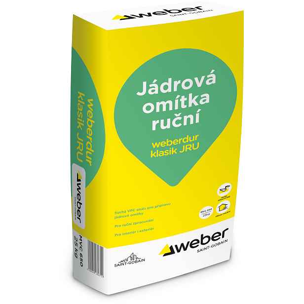 Omítka jádrová weberdur klasik JRU 25 kg