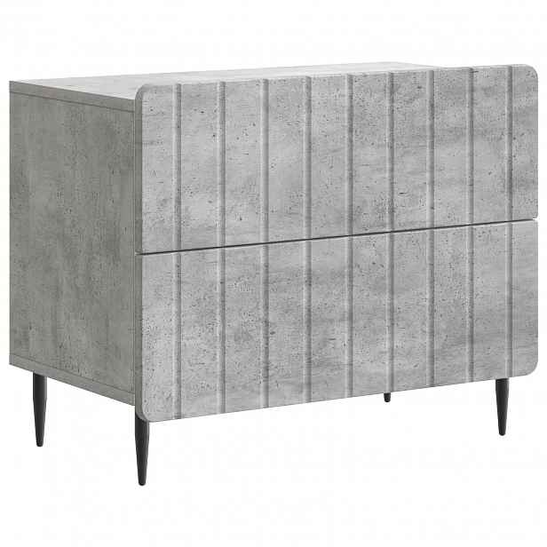 vidaXL Noční skříňka Betonově šedá 62 x 34,5 x 49,5 cm