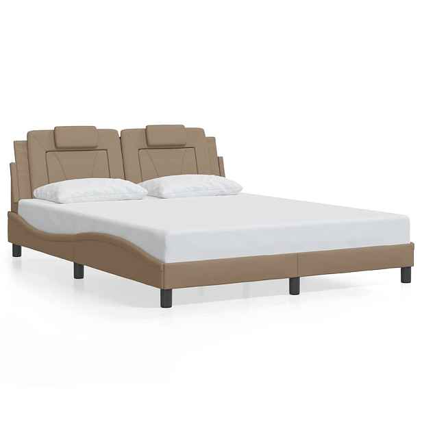 vidaXL Rám postele Viana bez matrace cappuccino 160x200 cm umělá kůže