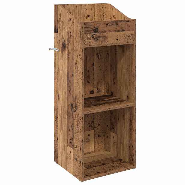 vidaXL Skříň na gramofonové desky Staré dřevo 36 x 36 x 95,5 cm