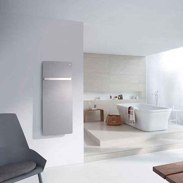 Zehnder Vitalo Bar - Koupelnový radiátor 125x40 cm, rovný, středové připojení 5 cm, bílý lak VIP-125-040