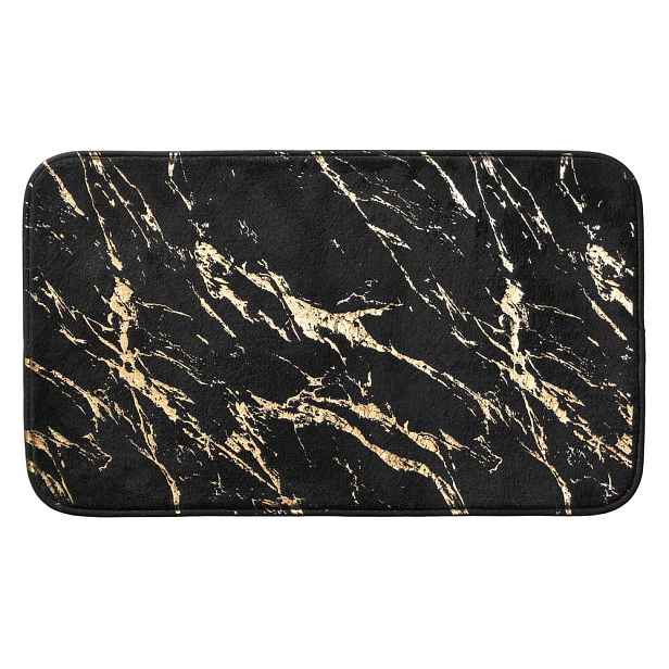 Černá/ve zlaté barvě koupelnová předložka 45x75 cm Aquamarbre – douceur d'intérieur
