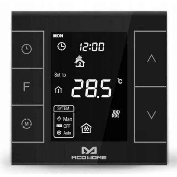 Mco Home Termostat pro vodní podlahové vytápění (MH7H-WH) Černý