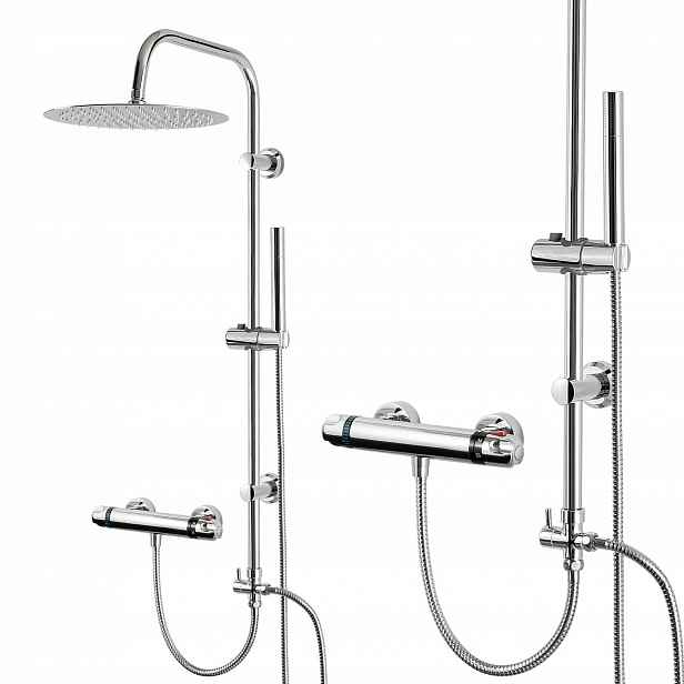 Sannit Sprchový Sloup S Termostatem A Dešťovou Sprchou 30 CM