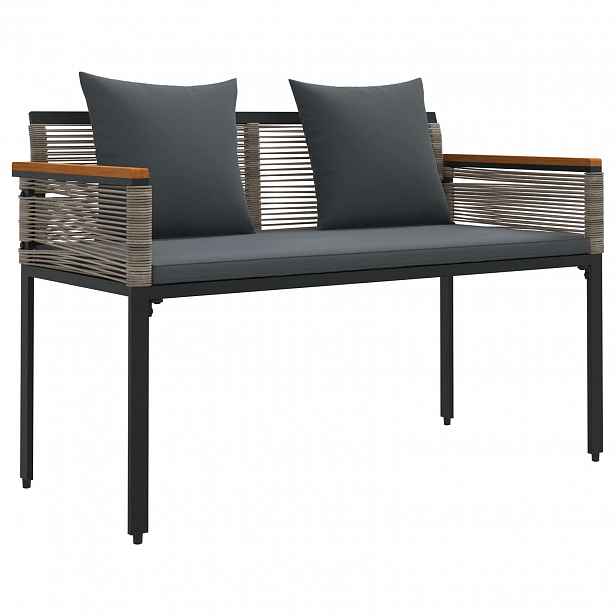 vidaXL Venkovní lavice 2 -Seater 117 x 54 x 74.5 cm polyratan