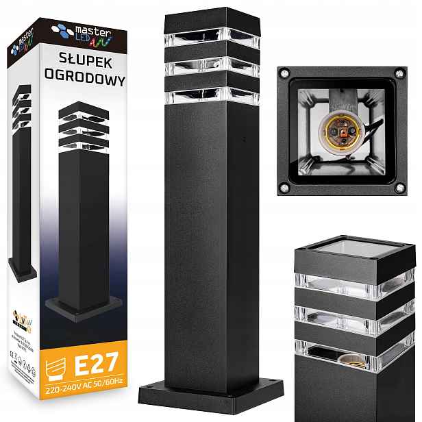 4x Led stojící zahradní lampa 50 cm, venkovní, E27, Led