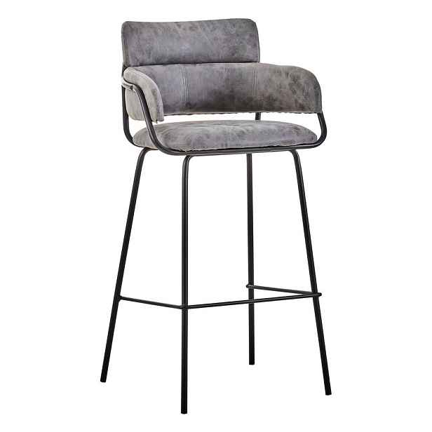 Černá/šedá čalouněná barová židle Tamzin – Premier Housewares