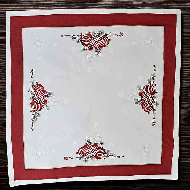 Vánoční ubrus 110 x 110 cm Vánoční ozdoby
