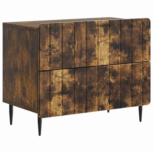 vidaXL Noční skříňka Kouřový dub 62 x 34,5 x 49,5 cm Kompozitní dřevo