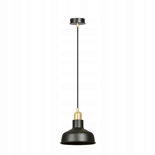 Závěsná lampa Emibig Ibor E27 15W černo-zlatá, regulovatelná, industriální