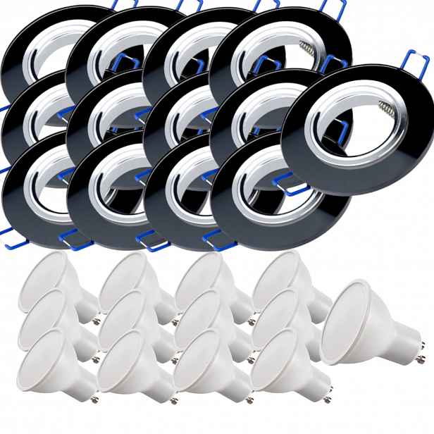 13x Skleněná Stropní Lampa Zapuštěná Do Stropu Křišťál Led Žárovky 5W