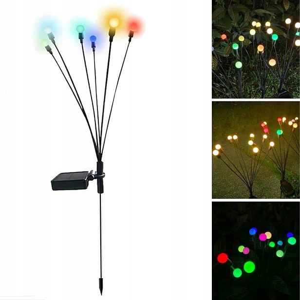 Solární Lampa Led Swing Zahradní Kuličky