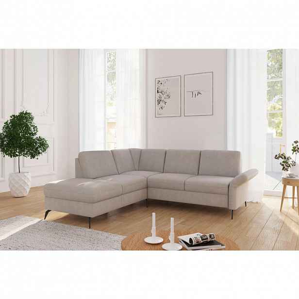 Sit & More ROHOVÁ SEDAČKA, textil, šedobéžová