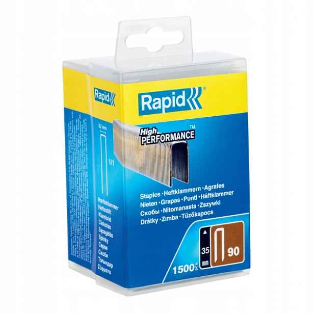 Sponky Rapid s úzkou korunkou č. 90 (35 mm) balení 1500 ks