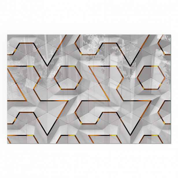 TULUP PODLOŽKA POD KRB 60x40 cm - Geometrický 3D vzor