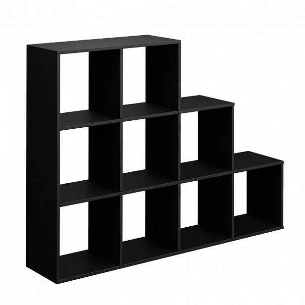 Vicco SCHODIŠŤOVÝ REGÁL Černá 142.4 x 107.8 cm