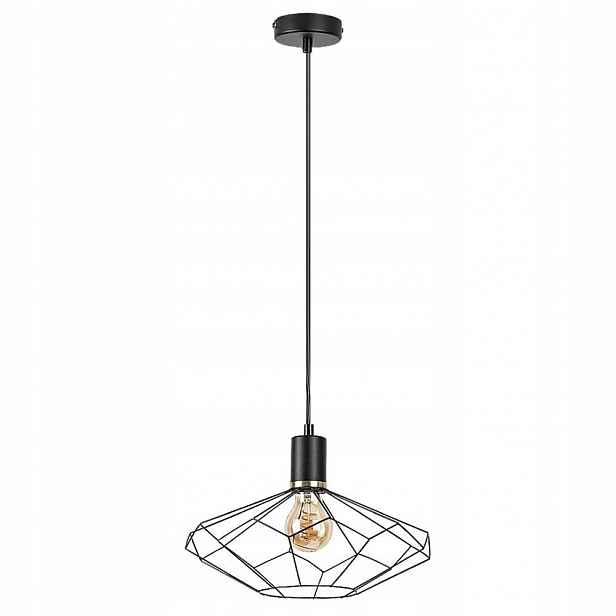 Černá závěsná lampa Fran s měkkým světlem nad jídelní stůl Rabalux