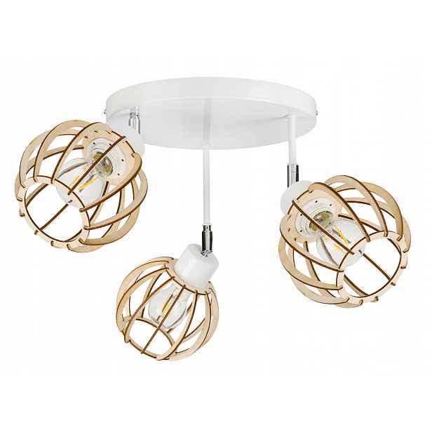 Lampa stropní svítidlo Pohyblivý Lustr loft Dřevo