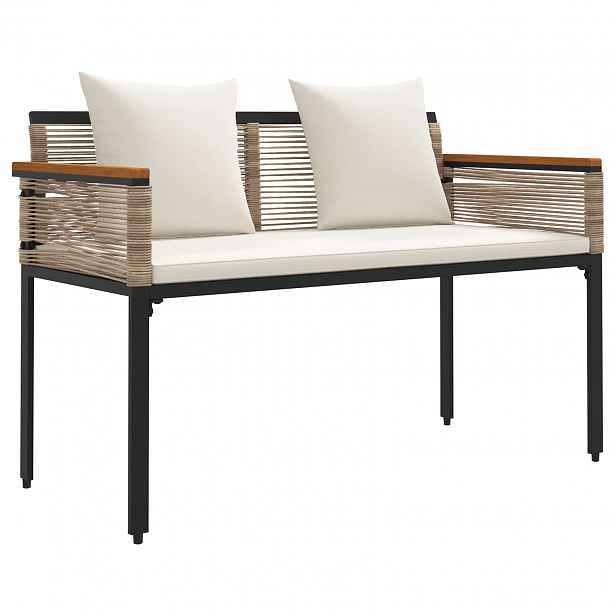 vidaXL Venkovní lavice 2 -Seater 117 x 54 x 74.5 cm polyratan