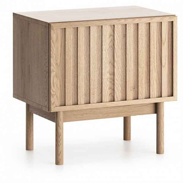 Beautysofa NOČNÍ stolek Sapporo s 1 dvířky, 50 cm, dub Cremona