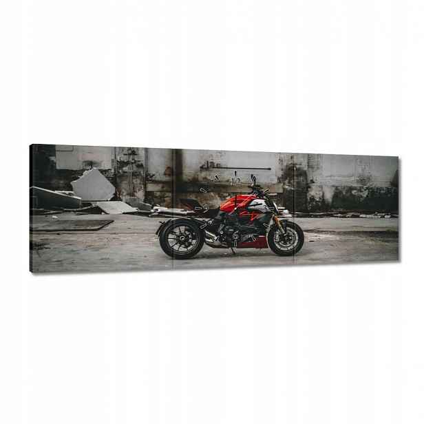 Hodiny 120x40 Červené Ducati Motocykl