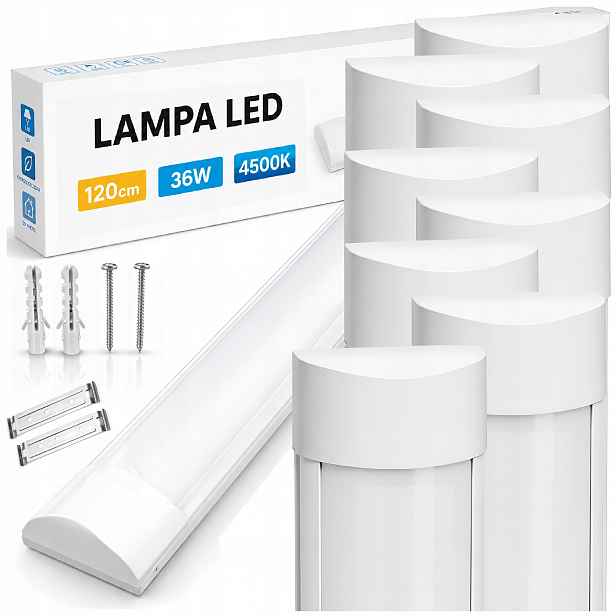 Led lampa 36W 120 cm Stropní nástěnné svítidlo do garáže, dílna, panel 8x