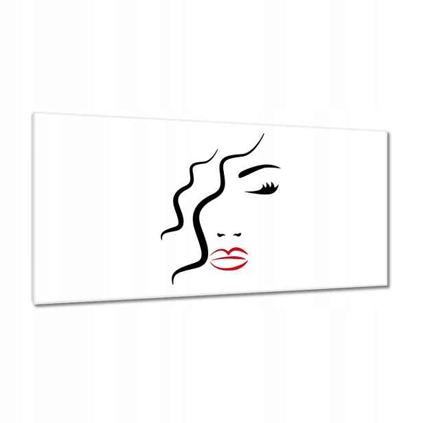 Obrazy 115x55 Žena Červené rty
