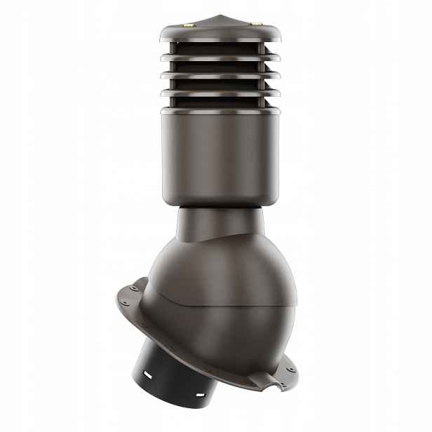 Větrací komín Smartline profil M fi 125 mm, zateplený, tmavě hnědý