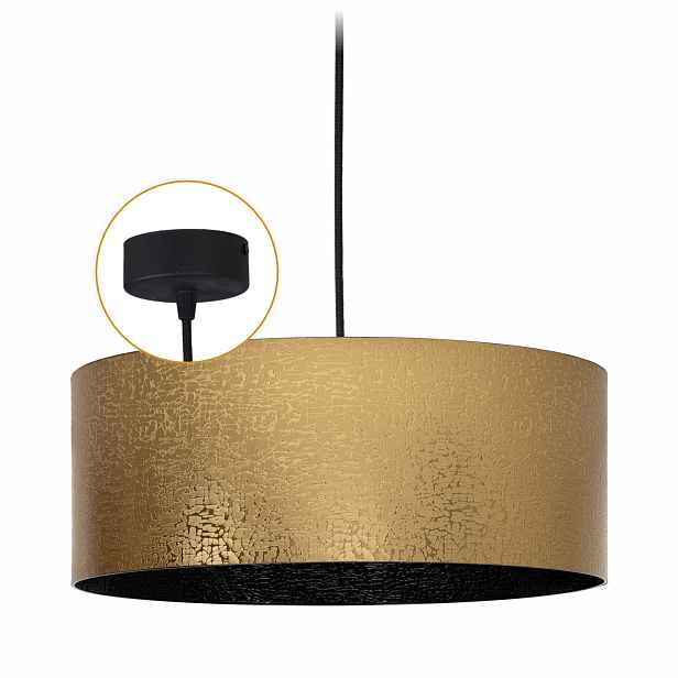 Závěsná lampa Abażur 40 cm stropní 1x E27 60 W Lustr stínidlo Zlatá Led