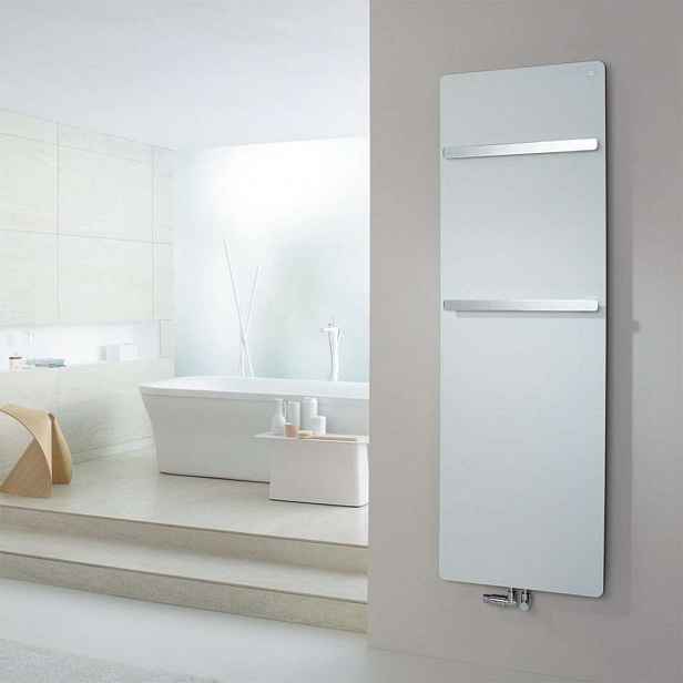 Zehnder Vitalo Bar - Koupelnový radiátor 157x50 cm, rovný, středové připojení 5 cm, bílý lak VIP-160-050