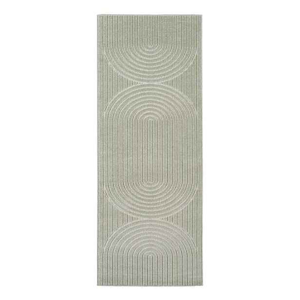 Zelený vnitřní a venkovní běhoun 80x250 cm Nova 1201 – Ayyildiz Carpets