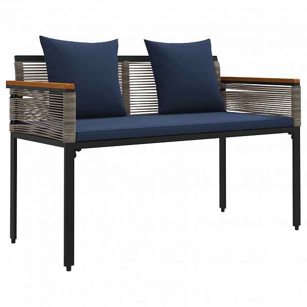 vidaXL Venkovní lavice 2 -Seater 117 x 54 x 74.5 cm polyratan