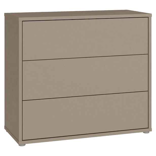 Carryhome KOMODA, šedohnědá, 95/83/42 cm