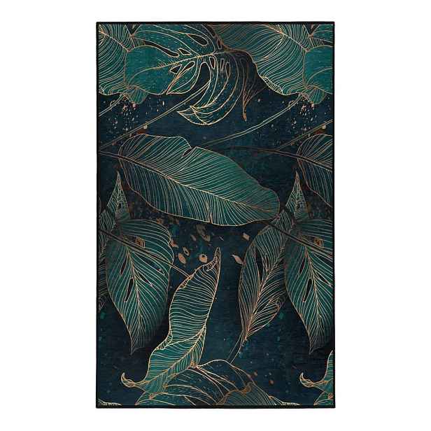 Pratelný koberec v petrolejové barvě 120x180 cm Midnight Jungle – Mila Home