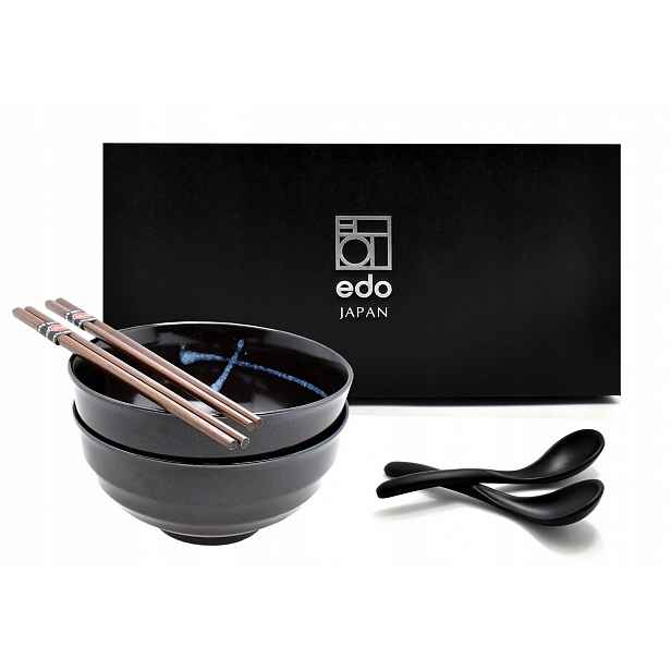 Sada 2 misek s lžícemi a paličkami Udon Nokon 800 ml Box