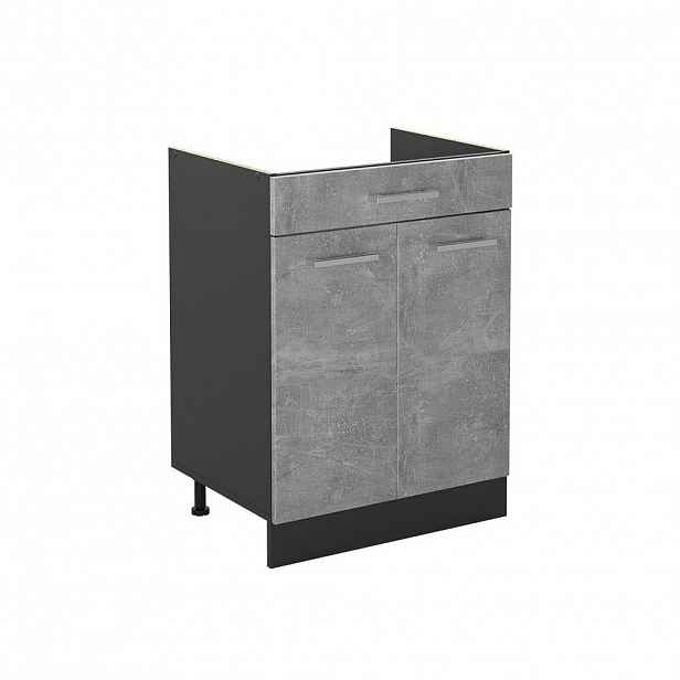 Vicco SPODNÍ SKŘÍŇKA KUCHYŇSKÉ LINKY R-Line, Beton/Antracit, 60 cm se zásuvkou bez pracovní desky