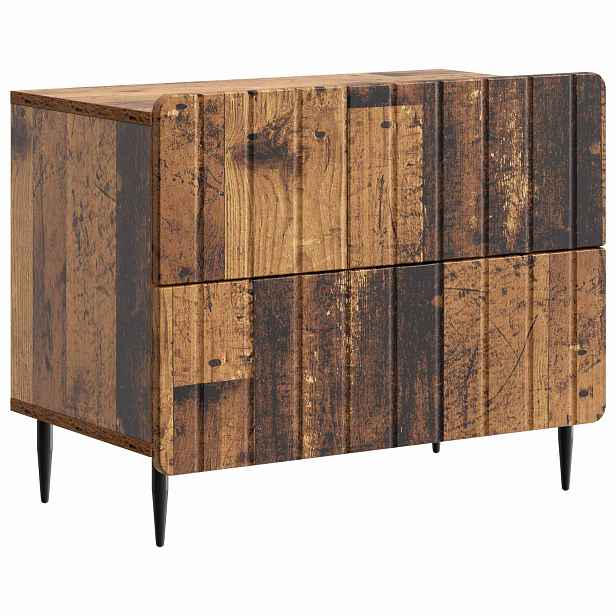 vidaXL Noční skříňka Staré dřevo 62 x 34,5 x 49,5 cm Kompozitní dřevo